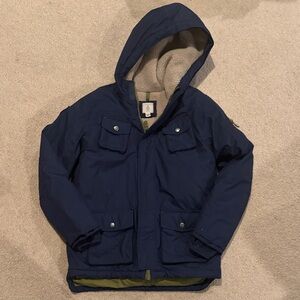 Lands' End Kids Dark Blue Hooded Puffer Jacket